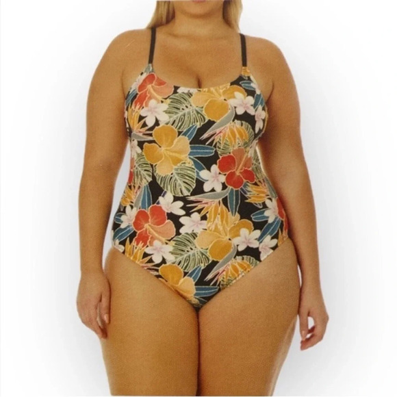 Hurley Floral One Piece Swimsuit Plus Size XXL NWT - Picture 1 of 5
